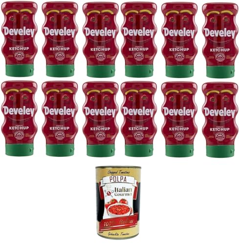 Tomato Ketchup Squeeze,Tomatenketchup, Glutenfrei, 100% natürliche Zutaten 12x273gr + Italian Gourmet polpa 400g Tomato Ketchup Squeeze,Tomatenketchup, Glutenfrei, 100% natürliche Zutaten 12x273gr + Italian Gourmet polpa 400g von Italian Gourmet E.R.