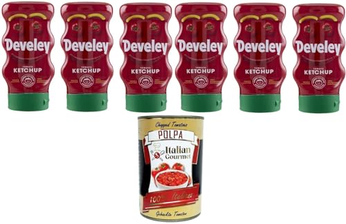 Tomato Ketchup Squeeze,Tomatenketchup, Glutenfrei, 100% natürliche Zutaten 6x273gr + Italian Gourmet polpa 400g Tomato Ketchup Squeeze,Tomatenketchup, Glutenfrei, 100% natürliche Zutaten 6x273gr + Italian Gourmet polpa 400g von Italian Gourmet E.R.