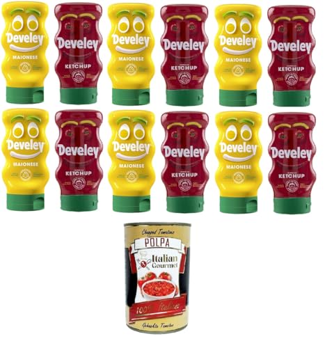Tomato Ketchup Squeeze & Maionese squeeze, 100% ingredienti naturali,Tomatenketchup, Glutenfrei und Mayonnaise-Squeeze, 100% natürliche Zutaten 6x273gr 6x 230gr+ Italian Gourmet polpa 400g Tomato Ketchup Squeeze & Maionese squeeze, 100% ingredienti naturali,Tomatenketchup, Glutenfrei und Mayonnaise-Squeeze, 100% natürliche Zutaten 6x273gr 6x 230gr+ Italian Gourmet polpa 400g von Italian Gourmet E.R.