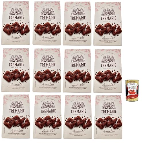 Tre Marie Ancora Uno Frolla al Cacao con Gocce di Cioccolato Kekse Kakao Kekse mit Tropfen aus Dunkler Schokolade Biscuits 12x 315g Packung + italian Gourmet polpa 400g Tre Marie Ancora Uno Frolla al Cacao con Gocce di Cioccolato Kekse Kakao Kekse mit Tropfen aus Dunkler Schokolade Biscuits 12x 315g Packung + italian Gourmet polpa 400g von Italian Gourmet E.R.