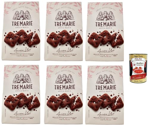 Tre Marie Ancora Uno Frolla al Cacao con Gocce di Cioccolato Kekse Kakao Kekse mit Tropfen aus Dunkler Schokolade Biscuits 6x 315g Packung + italian Gourmet polpa 400g Tre Marie Ancora Uno Frolla al Cacao con Gocce di Cioccolato Kekse Kakao Kekse mit Tropfen aus Dunkler Schokolade Biscuits 6x 315g Packung + italian Gourmet polpa 400g von Italian Gourmet E.R.