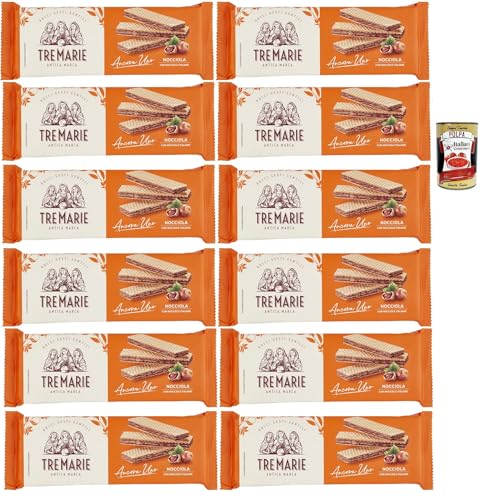 Tre Marie Ancora Uno Wafer Nocciola Waffeln mit Haselnusscreme Produkt erhalten von Piemont Haselnuss IGP 12x 175g + Italian Gourmet polpa 400g Tre Marie Ancora Uno Wafer Nocciola Waffeln mit Haselnusscreme Produkt erhalten von Piemont Haselnuss IGP 12x 175g + Italian Gourmet polpa 400g von Italian Gourmet E.R.