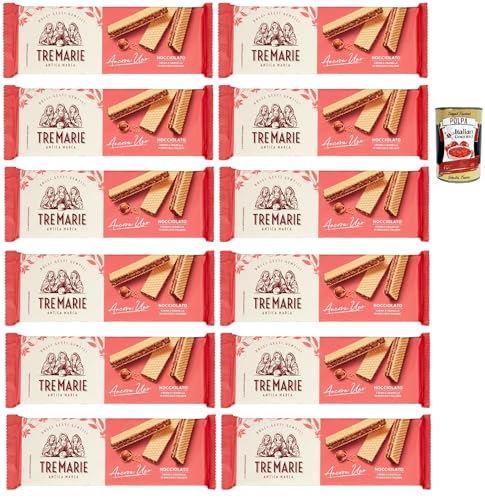 Tre Marie Ancora Uno Wafer Nocciolato Waffel gefüllt mit Haselnusscreme und gehackte Haselnüsse 12x 140g + Italian Gourmet polpa 400g Tre Marie Ancora Uno Wafer Nocciolato Waffel gefüllt mit Haselnusscreme und gehackte Haselnüsse 12x 140g + Italian Gourmet polpa 400g von Italian Gourmet E.R.