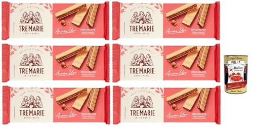 Tre Marie Ancora Uno Wafer Nocciolato Waffel gefüllt mit Haselnusscreme und gehackte Haselnüsse 6x 140g + Italian Gourmet polpa 400g Tre Marie Ancora Uno Wafer Nocciolato Waffel gefüllt mit Haselnusscreme und gehackte Haselnüsse 6x 140g + Italian Gourmet polpa 400g von Italian Gourmet E.R.
