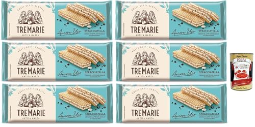 Tre Marie Ancora Uno Wafer Stracciatella Waffeln gefüllt mit Milchschokolade Creme und Schokoladenstücke 6x 140g + Italian Gourmet polpa 400g Tre Marie Ancora Uno Wafer Stracciatella Waffeln gefüllt mit Milchschokolade Creme und Schokoladenstücke 6x 140g + Italian Gourmet polpa 400g von Italian Gourmet E.R.