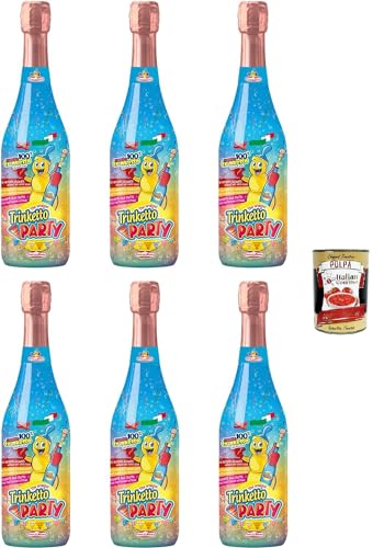 Trinketto Party Succo d'uva frizzante Spumante analcolico Schaumwein aus Traubensaft Alkoholfreier Schaumwein für Kinder 6x75 cl+ Italian Gourmet polpa 400 g Trinketto Party Succo d'uva frizzante Spumante analcolico Schaumwein aus Traubensaft Alkoholfreier Schaumwein für Kinder 6x75 cl+ Italian Gourmet polpa 400 g von Italian Gourmet E.R.