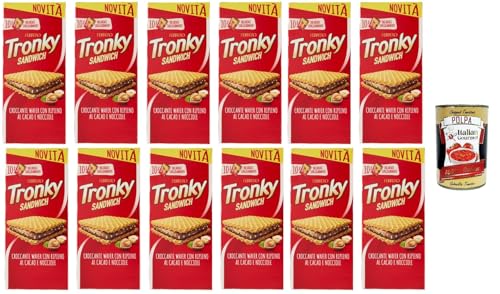 Tronky Sandwich Crispy Wafer mit Kakao- und Haselnussfüllung 12x 220gr +Italian Gourmet polpa 400g Tronky Sandwich Crispy Wafer mit Kakao- und Haselnussfüllung 12x 220gr +Italian Gourmet polpa 400g von Italian Gourmet E.R.