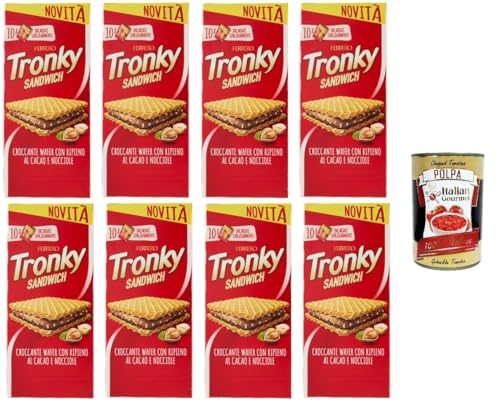 Tronky Sandwich Crispy Wafer mit Kakao- und Haselnussfüllung 8x 220gr +Italian Gourmet polpa 400g Tronky Sandwich Crispy Wafer mit Kakao- und Haselnussfüllung 8x 220gr +Italian Gourmet polpa 400g von Italian Gourmet E.R.