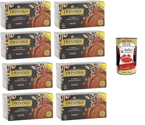 Tè Nero Aromatizzato al Cacao, schwarzer Tee mit Kakaogeschmack,Packung mit 25 Filtern 8x50gr +Italian Gourmet polpa 400g Tè Nero Aromatizzato al Cacao, schwarzer Tee mit Kakaogeschmack,Packung mit 25 Filtern 8x50gr +Italian Gourmet polpa 400g von Italian Gourmet E.R.