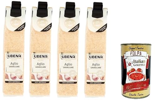 UBENA, Aglio Granulare Knoblauchgranulat, Ideal für Vorspeisen, Salate, Saucen und Marinaden, Beutelformat 4x36 g + Italian Gourmet polpa 400g UBENA, Aglio Granulare Knoblauchgranulat, Ideal für Vorspeisen, Salate, Saucen und Marinaden, Beutelformat 4x36 g + Italian Gourmet polpa 400g von Italian Gourmet E.R.