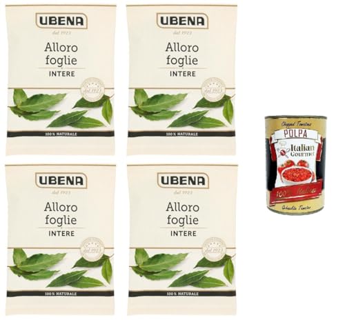 UBENA, Foglie di Alloro Intere Ganze Lorbeerblätter 4x 7gr + Italian Gourmet polpa 400g UBENA, Foglie di Alloro Intere Ganze Lorbeerblätter 4x 7gr + Italian Gourmet polpa 400g von Italian Gourmet E.R.