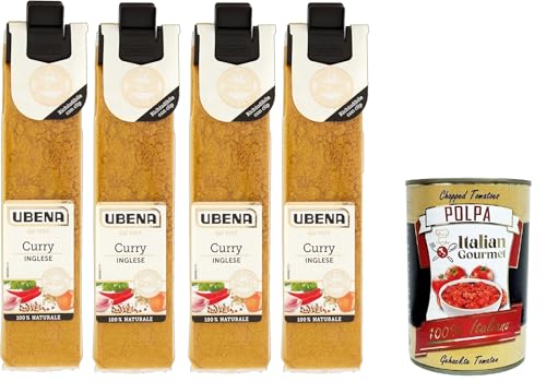 UBENA Curry Inglese, Englisches Curry, mittelscharfer und süßer Geschmack, Gewürzmischung zum Würzen von Reisgerichten, Fisch, Geflügel, 30 g Clipbeutelformat + Italian Gourmet polpa 400g UBENA Curry Inglese, Englisches Curry, mittelscharfer und süßer Geschmack, Gewürzmischung zum Würzen von Reisgerichten, Fisch, Geflügel, 30 g Clipbeutelformat + Italian Gourmet polpa 400g von Italian Gourmet E.R.