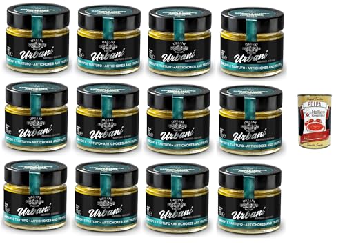Urbani Tartufi Sugo Carciofi & Tartufo Artischocken-Trüffel-Sauce 12x 130gr + Italian Gourmet Polpa di Pomodoro 400g Urbani Tartufi Sugo Carciofi & Tartufo Artischocken-Trüffel-Sauce 12x 130gr + Italian Gourmet Polpa di Pomodoro 400g von Italian Gourmet E.R.