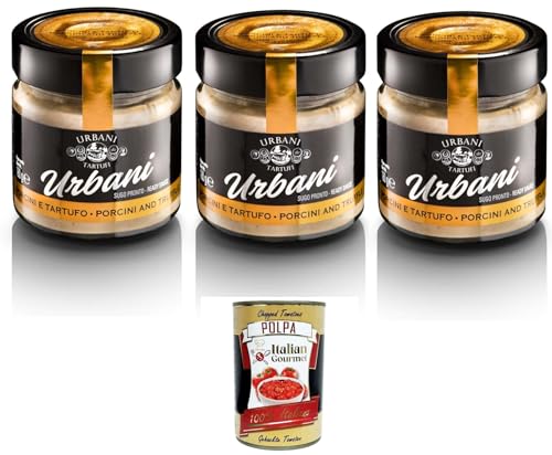 Urbani Tartufi Sugo Porcini & Tartufo Steinpilz- und Trüffelsauce 3x 130gr + Italian Gourmet Polpa di Pomodoro 400g Urbani Tartufi Sugo Porcini & Tartufo Steinpilz- und Trüffelsauce 3x 130gr + Italian Gourmet Polpa di Pomodoro 400g von Italian Gourmet E.R.