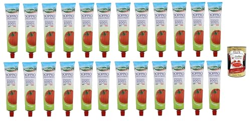 Valfrutta Doppio Concentrato Di Pomodoro, Doppeltes Tomatenkonzentrat,100% Italienische Tomaten, 24x 130g Tube + Italian Gourmet polpa 400g Valfrutta Doppio Concentrato Di Pomodoro, Doppeltes Tomatenkonzentrat,100% Italienische Tomaten, 24x 130g Tube + Italian Gourmet polpa 400g von Italian Gourmet E.R.