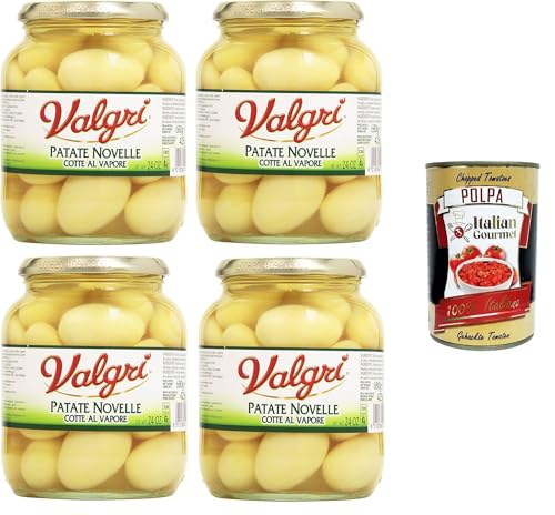 Valgri - Patate Novelle, Cotte al Vapore Kartoffeln, gedämpft - 4 x 680 g+ Italian Gourmet polpa 400g Valgri - Patate Novelle, Cotte al Vapore Kartoffeln, gedämpft - 4 x 680 g+ Italian Gourmet polpa 400g von Italian Gourmet E.R.