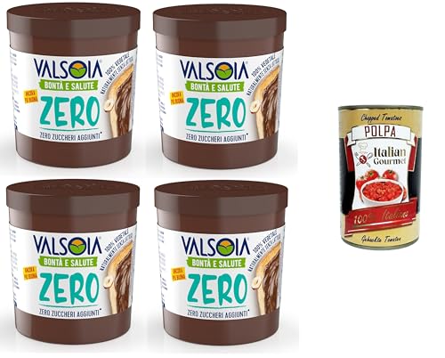 Valsoia - Hazelnut Plant Cream with Cocoa and Oats, 100% Plant-Based, Gluten and Palm Oil Free, Naturally Lactose Free, Ideal for Vegans, No Added Sugar, 4 x 200g + Italian Gourmet polpa 400g Valsoia - Hazelnut Plant Cream with Cocoa and Oats, 100% Plant-Based, Gluten and Palm Oil Free, Naturally Lactose Free, Ideal for Vegans, No Added Sugar, 4 x 200g + Italian Gourmet polpa 400g von Italian Gourmet E.R.