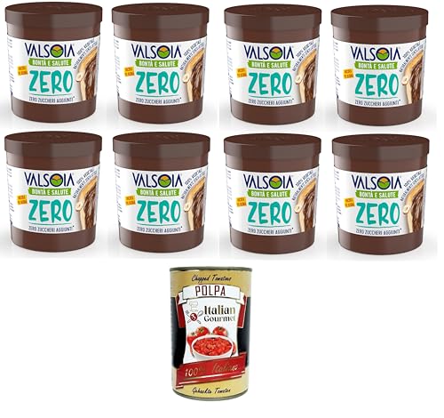 Valsoia - Hazelnut Plant Cream with Cocoa and Oats, 100% Plant-Based, Gluten and Palm Oil Free, Naturally Lactose Free, Ideal for Vegans, No Added Sugar, 8 x 200g + Italian Gourmet polpa 400g Valsoia - Hazelnut Plant Cream with Cocoa and Oats, 100% Plant-Based, Gluten and Palm Oil Free, Naturally Lactose Free, Ideal for Vegans, No Added Sugar, 8 x 200g + Italian Gourmet polpa 400g von Italian Gourmet E.R.