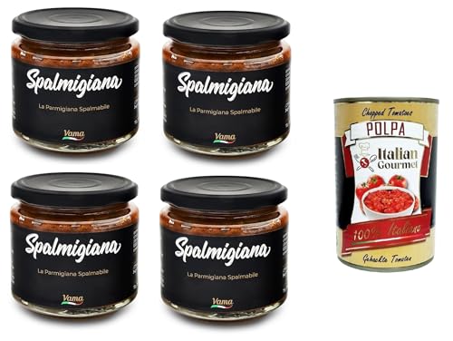 Vama Spalmigiana La Parmigiana spalmabile Streichfähiger Parmigiana 4x200gr + Italian Gourmet polpa 400g Vama Spalmigiana La Parmigiana spalmabile Streichfähiger Parmigiana 4x200gr + Italian Gourmet polpa 400g von Italian Gourmet E.R.