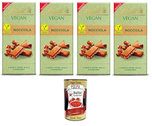 Vegane Nocciolaschokolade mit Hafer, Hirse und Mandeln 4x100gr + Italian Gourmet polpa 400g Vegane Nocciolaschokolade mit Hafer, Hirse und Mandeln 4x100gr + Italian Gourmet polpa 400g von Italian Gourmet E.R.