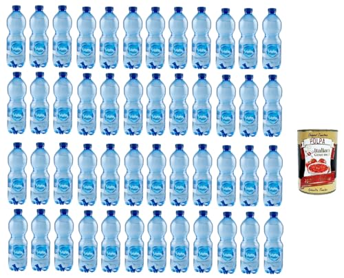 Vera, Acqua Frizzante Oligominerale,Oligomineral Sprudelwasser Einweg - PET - Flasche 24x 500ml + Italian Gourmet Polpa di Pomodoro 400g Dose von Italian Gourmet E.R.