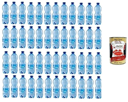 Vera, Acqua Frizzante Oligominerale,Oligomineral Sprudelwasser Einweg - PET - Flasche 48x 500ml + Italian Gourmet Polpa di Pomodoro 400g Dose von Italian Gourmet E.R.