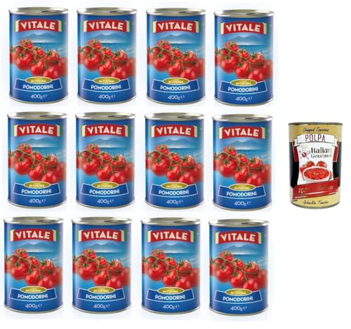 Vitale Kirschtomaten in der 400g-Dose 12x 400gr+ Italian Gourmet Polpa 400g Vitale Kirschtomaten in der 400g-Dose 12x 400gr+ Italian Gourmet Polpa 400g von Italian Gourmet E.R.
