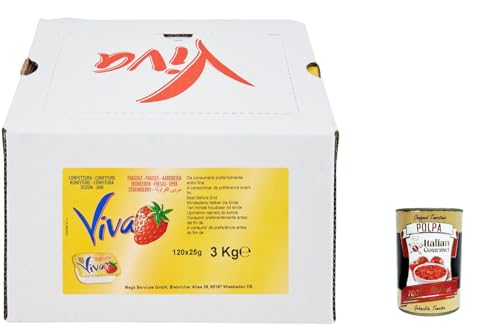 Viva HO.RE.CA Confettura di Fragola Einzeldosis Erdbeermarmelade 120x 25gr + Italian Gourmet polpa 400g Viva HO.RE.CA Confettura di Fragola Einzeldosis Erdbeermarmelade 120x 25gr + Italian Gourmet polpa 400g von Italian Gourmet E.R.