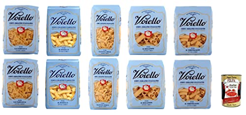 Voiello Pasta Testpaket Nudeln 100 % italienische 10x 500g + Italian Gourmet Polpa 400g von Italian Gourmet E.R.