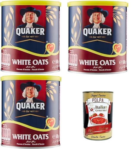 White Oats Fiocchi di Avena Haferflocken, 3 x 500g+ Italian Gourmet polpa 400g White Oats Fiocchi di Avena Haferflocken, 3 x 500g+ Italian Gourmet polpa 400g von Italian Gourmet E.R.