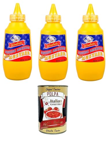 Woeber’s Senape Americana amerikanischer Senf 3x225gr + Italian Gourmet Polpa di Pomodoro 400g Woeber’s Senape Americana amerikanischer Senf 3x225gr + Italian Gourmet Polpa di Pomodoro 400g von Italian Gourmet E.R.