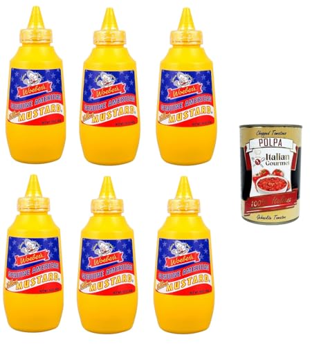 Woeber’s Senape Americana amerikanischer Senf 6x225gr + Italian Gourmet Polpa di Pomodoro 400g Woeber’s Senape Americana amerikanischer Senf 6x225gr + Italian Gourmet Polpa di Pomodoro 400g von Italian Gourmet E.R.
