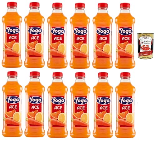 Yoga ACE, Orange, Karotte und Zitrone Früchte Fruchtsaft Getränk Fruchtgeschmack PET flasche 12x 1000 ml fruit juice + Italian Gourmet polpa 400g Yoga ACE, Orange, Karotte und Zitrone Früchte Fruchtsaft Getränk Fruchtgeschmack PET flasche 12x 1000 ml fruit juice + Italian Gourmet polpa 400g von Italian Gourmet E.R.