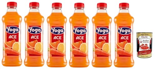 Yoga ACE, Orange, Karotte und Zitrone Früchte Fruchtsaft Getränk Fruchtgeschmack PET flasche 6x 1000 ml fruit juice + Italian Gourmet polpa 400g Yoga ACE, Orange, Karotte und Zitrone Früchte Fruchtsaft Getränk Fruchtgeschmack PET flasche 6x 1000 ml fruit juice + Italian Gourmet polpa 400g von Italian Gourmet E.R.