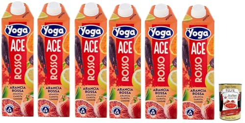 Yoga ACE, Rot Orange, Karotte und Zitrone Früchte Fruchtsaft Getränk Fruchtgeschmack PET flasche 6x 1000 ml fruit juice + Italian Gourmet polpa 400g Yoga ACE, Rot Orange, Karotte und Zitrone Früchte Fruchtsaft Getränk Fruchtgeschmack PET flasche 6x 1000 ml fruit juice + Italian Gourmet polpa 400g von Italian Gourmet E.R.