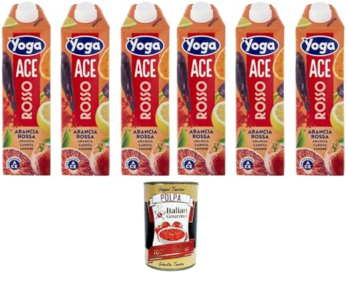 Yoga ACE Rosso Orangensaft, Fruchtsaft ACE Classic Blutorange Karotte Zitrone mit Vitaminen 6x 1000 ml + Italian Gourmet polpa 400g Yoga ACE Rosso Orangensaft, Fruchtsaft ACE Classic Blutorange Karotte Zitrone mit Vitaminen 6x 1000 ml + Italian Gourmet polpa 400g von Italian Gourmet E.R.
