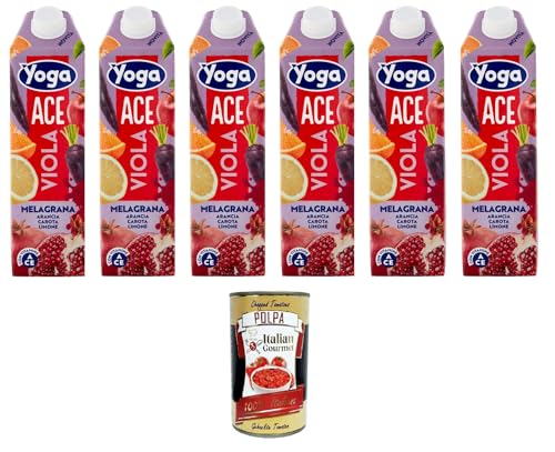 Yoga ACE Viola Mehrfruchtsaft, Melagrana, Arancia, Carota, Limone, Lila Granatapfel Orange Karotte Zitrone 6x1L+ Italian Gourmet Polpa di Pomodoro 400g Yoga ACE Viola Mehrfruchtsaft, Melagrana, Arancia, Carota, Limone, Lila Granatapfel Orange Karotte Zitrone 6x1L+ Italian Gourmet Polpa di Pomodoro 400g von Italian Gourmet E.R.