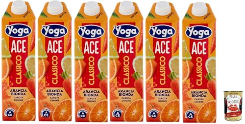 Yoga Fruchtsaft ACE Classic Orange Blonde Karotte Zitrone mit Vitaminen 6x 1000 ml + Italian Gourmet polpa 400g Yoga Fruchtsaft ACE Classic Orange Blonde Karotte Zitrone mit Vitaminen 6x 1000 ml + Italian Gourmet polpa 400g von Italian Gourmet E.R.