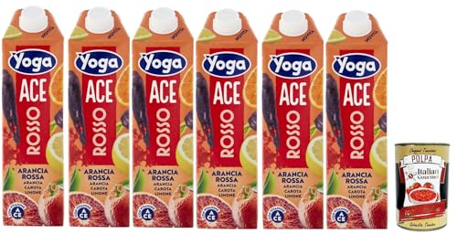 Yoga Fruchtsaft ACE Rosso, Rote Blutorange Orange Karotte Zitrone 6x 1000 ml + Italian Gourmet polpa 400g Yoga Fruchtsaft ACE Rosso, Rote Blutorange Orange Karotte Zitrone 6x 1000 ml + Italian Gourmet polpa 400g von Italian Gourmet E.R.