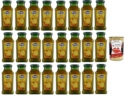 Yoga Magic Bar flasche Fruchtsaft fruit juice ACE, Orange, Karotte und Zitrone saft 24x 200 ml + Italian Gourmet polpa 400g Yoga Magic Bar flasche Fruchtsaft fruit juice ACE, Orange, Karotte und Zitrone saft 24x 200 ml + Italian Gourmet polpa 400g von Italian Gourmet E.R.