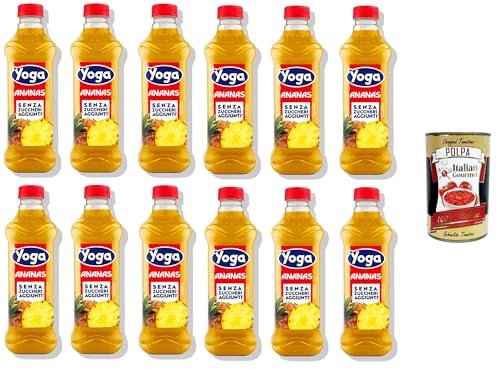 Yoga Succo di Frutta Ananas Senza zuccheri aggiunti Ananas-Fruchtsaft ohne Zuckerzusatz 12x1lt + Italian Gourmet polpa 400g Yoga Succo di Frutta Ananas Senza zuccheri aggiunti Ananas-Fruchtsaft ohne Zuckerzusatz 12x1lt + Italian Gourmet polpa 400g von Italian Gourmet E.R.