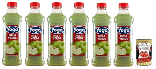 Yoga Succo di frutta Mela Verde, grüner Apfel Früchte Fruchtsaft Getränk Fruchtgeschmack PET flasche 6x 1000 ml fruit juice + Italian Gourmet polpa 400g Yoga Succo di frutta Mela Verde, grüner Apfel Früchte Fruchtsaft Getränk Fruchtgeschmack PET flasche 6x 1000 ml fruit juice + Italian Gourmet polpa 400g von Italian Gourmet E.R.