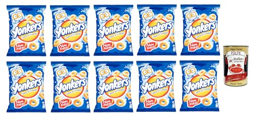 Yonkers Snack al Formaggio, Knusprige Maisringe mit Käsegeschmack, Nicht Frittierte Käse Snacks, 10x 100g Beutel + Italian Gourmet polpa 400g Yonkers Snack al Formaggio, Knusprige Maisringe mit Käsegeschmack, Nicht Frittierte Käse Snacks, 10x 100g Beutel + Italian Gourmet polpa 400g von Italian Gourmet E.R.