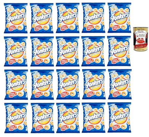 Yonkers Snack al Formaggio, Knusprige Maisringe mit Käsegeschmack, Nicht Frittierte Käse Snacks, 20x 100g Beutel + Italian Gourmet polpa 400g Yonkers Snack al Formaggio, Knusprige Maisringe mit Käsegeschmack, Nicht Frittierte Käse Snacks, 20x 100g Beutel + Italian Gourmet polpa 400g von Italian Gourmet E.R.