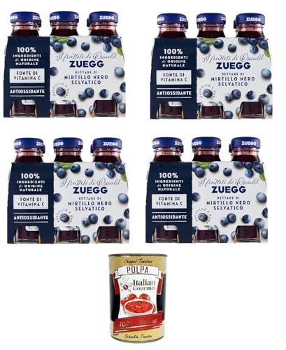 ZUEGG Nettare di Mirtillo Nero Selvatico, Wilde Blaubeeren saft saft Flaschen glass 24x125ml + Italian Gourmet polpa 400g ZUEGG Nettare di Mirtillo Nero Selvatico, Wilde Blaubeeren saft saft Flaschen glass 24x125ml + Italian Gourmet polpa 400g von Italian Gourmet E.R.