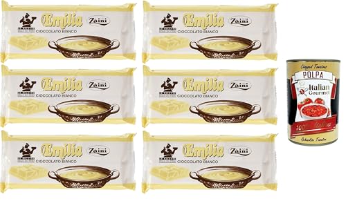 Zaini Emilia Cioccolato Bianco Tafel weiße Schokolade Gebäckprodukt Gluten-frei 6x 1Kg+ Italian Gourmet polpa 400g Zaini Emilia Cioccolato Bianco Tafel weiße Schokolade Gebäckprodukt Gluten-frei 6x 1Kg+ Italian Gourmet polpa 400g von Italian Gourmet E.R.