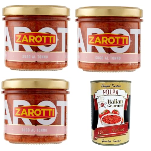 Zarotti Sugo al Tonno Thunfischsauce 3x 110gr + Italian Gourmet polpa 400g Zarotti Sugo al Tonno Thunfischsauce 3x 110gr + Italian Gourmet polpa 400g von Italian Gourmet E.R.