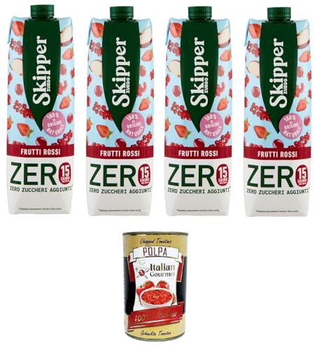 Zuegg Skipper Frutti Rossi Zero Drink auf Basis von Fruchtsäften und Pürees 4x1000 ml + Italian Gourmet polpa 400g Zuegg Skipper Frutti Rossi Zero Drink auf Basis von Fruchtsäften und Pürees 4x1000 ml + Italian Gourmet polpa 400g von Italian Gourmet E.R.