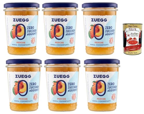 Zuegg Zero Pesche Pfirsiche Marmelade Jam Ohne Zuckerzusatz,Frei von Konservierungsstoffen 6x 220g Glas + Italian Gourmet Polpa di Pomodoro 400g Dose Zuegg Zero Pesche Pfirsiche Marmelade Jam Ohne Zuckerzusatz,Frei von Konservierungsstoffen 6x 220g Glas + Italian Gourmet Polpa di Pomodoro 400g Dose von Italian Gourmet E.R.