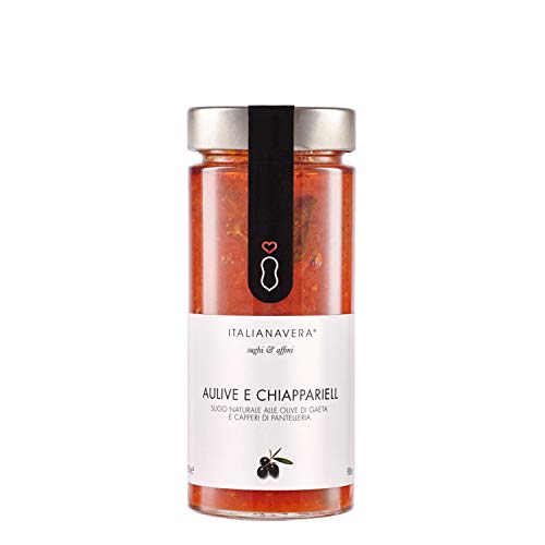 ItalianaVera - Aulive e Chiappariell Pasta Sauce mit Tomaten, Oliven und Kapern 280g von ItalianaVera